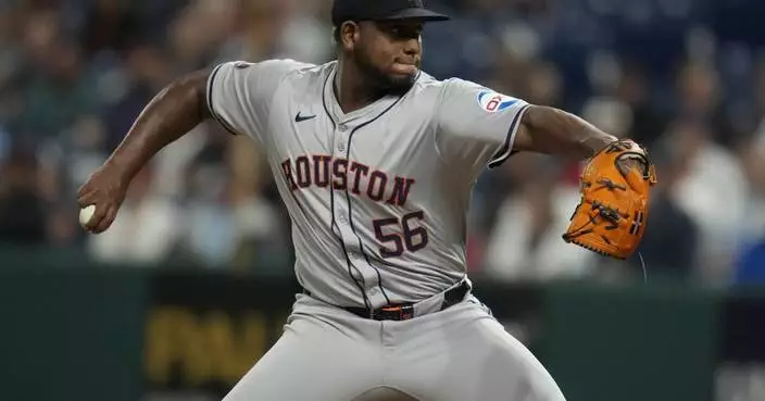 Houston pitchers combine for 3-hitter, Astros down Guardians 5-2 in matchup of AL division champs