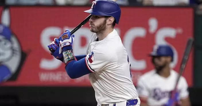 Langford and Taveras homer, struggling Heim has key hit as Rangers beat Blue Jays 13-8