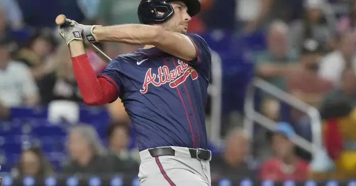 Olson hits tiebreaking homer and Braves beat Marlins 6-2 to stay 2 back of Mets for wild card