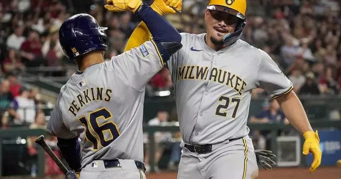 Adames hits grand slam as part of a 2-homer night, Brewers overpower D-backs 15-8