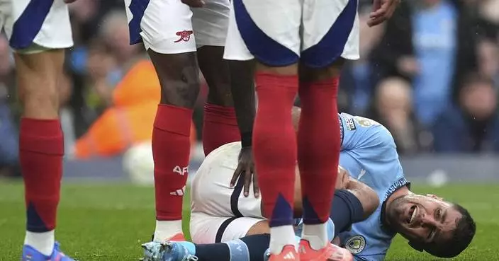 Man City says Rodri has a ligament injury in his right knee but gives no time frame on absence