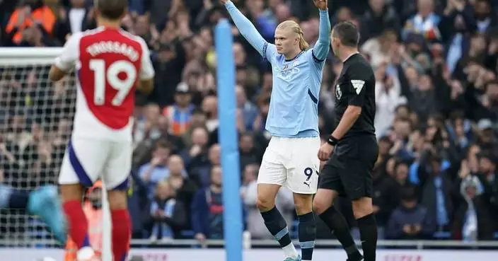 Erling Haaland scores his 100th goal for Manchester City