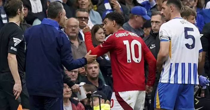 Both coaches are sent off in angry end to Brighton&#8217;s 2-2 draw with Nottingham Forest