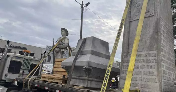 A Mississippi Confederate monument covered for 4 years is moved