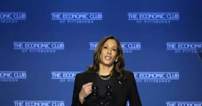 The Latest: Harris and Trump offer competing visions for the economy