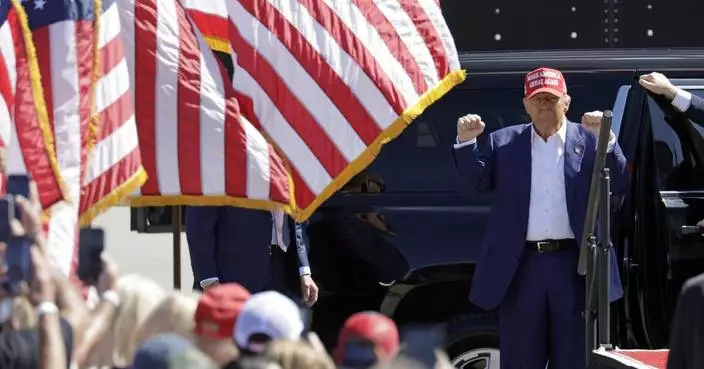 Trump listens during a farming event in rural Pennsylvania, then threatens John Deere with tariffs