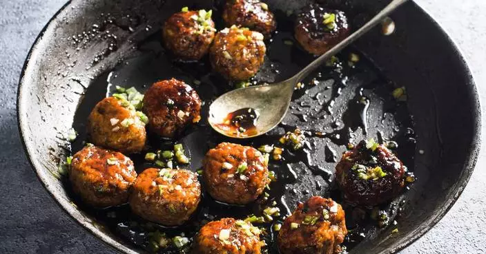 Savory-sweet soy basting sauce transforms ground chicken into izakaya-style meatballs