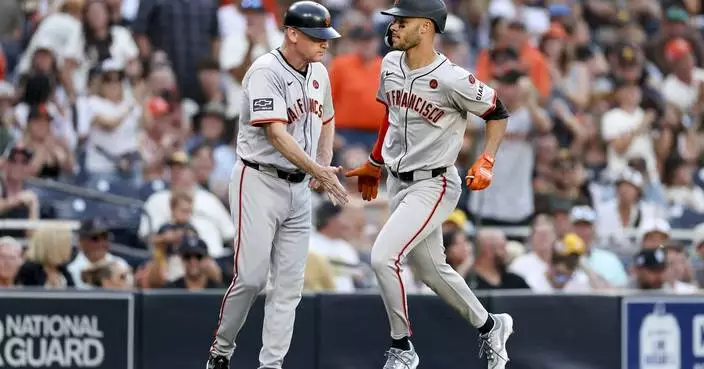 McCray homers twice and drives in 5 runs as the Giants beat the Padres 6-3