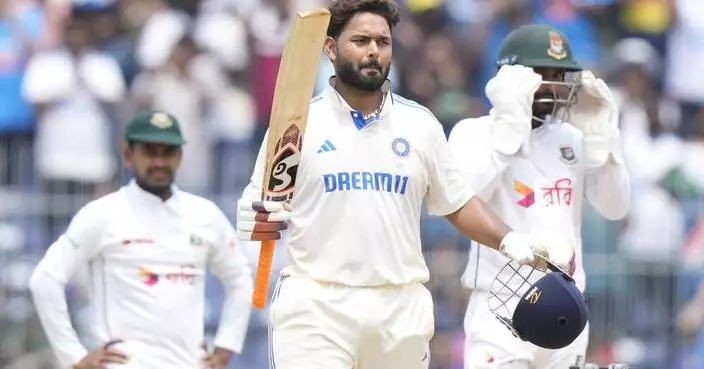 Pant’s comeback hundred lets India set Bangladesh huge target in Chennai test