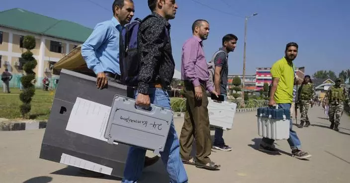 Voting for local government opens in Indian-controlled Kashmir for first time after losing autonomy