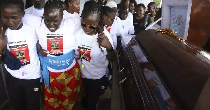 The body of a Ugandan Olympic athlete who was set on fire by her partner is received by family