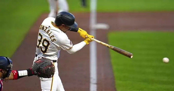 Nick Gonzales drives in 3 runs as the Pirates beat the Nationals 9-4, a night after being no-hit