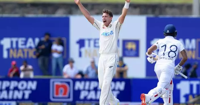 New Zealand fast bowler O'Rourke rocks Sri Lanka with two early wickets in 1st test