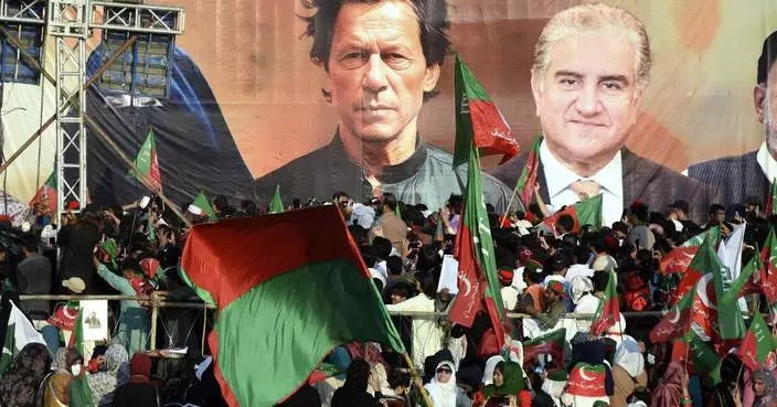 Supporters of Pakistan’s imprisoned ex-PM Imran Khan rally to demand his release