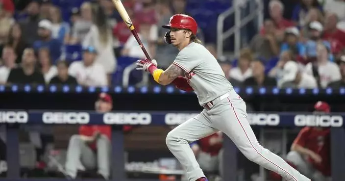 Bryson Stott's upper-deck homer helps Phillies beat Marlins 5-2, extending winning streak to 5