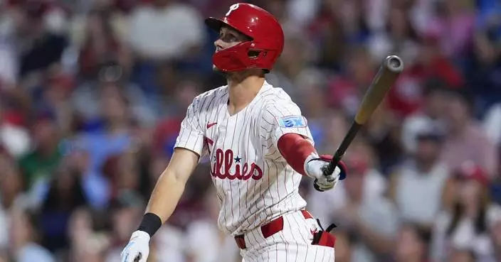 Schwarber sets MLB leadoff HR mark, Stevenson delivers tiebreaking hit as Phillies top Rays 9-4