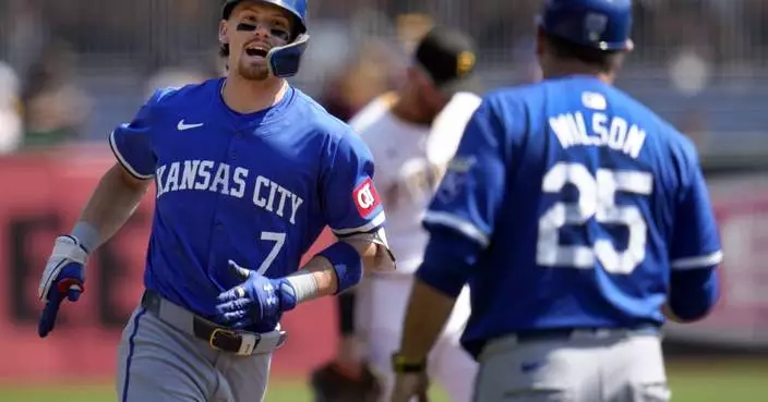 Bobby Witt Jr. passes 100 RBIs for the season as the Royals beat the Pirates 5-1