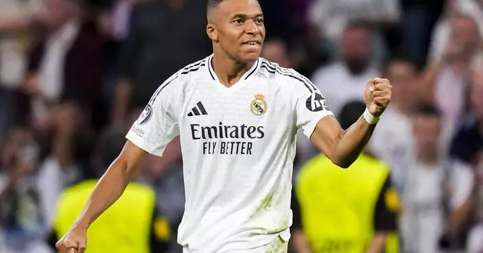 Mbappé scores his first Champions League goal with Real Madrid