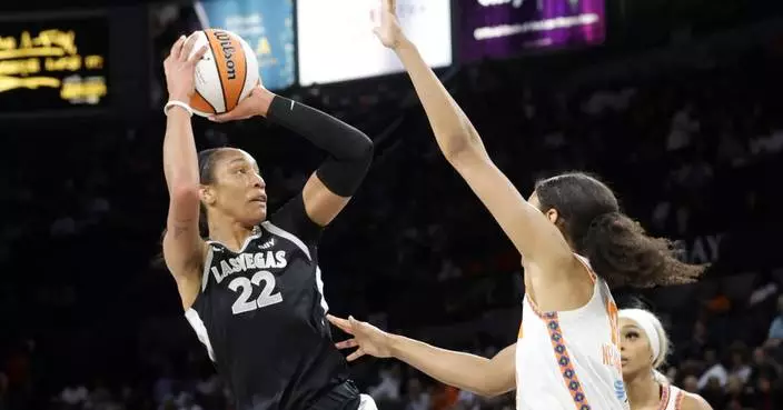 A&#8217;ja Wilson becomes 1st WNBA player to reach 1,000 points in a season as Aces top Sun