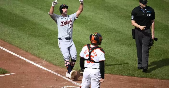 Tigers gain ground in AL wild card race as Carpenter, Meadows key 4-3 win over Orioles