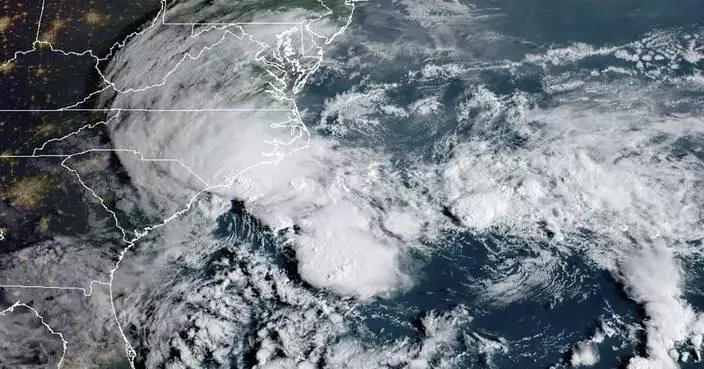 Wind, rain but no name as tropical disturbance approaches Carolinas coast