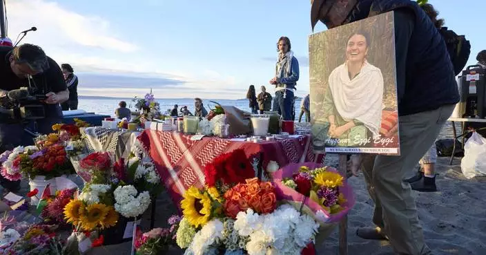 Hundreds gather on a Seattle beach to remember an American activist killed by the Israeli military