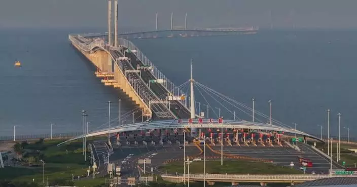 Hong Kong-Zhuhai-Macao Bridge sees record high daily vehicle flow