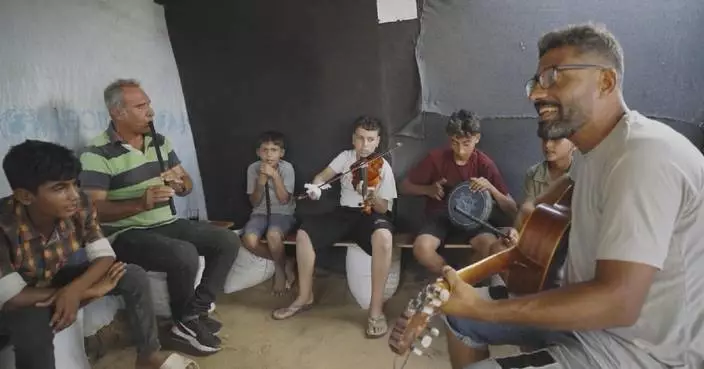 Sound of music offers relief for displaced children in Gaza