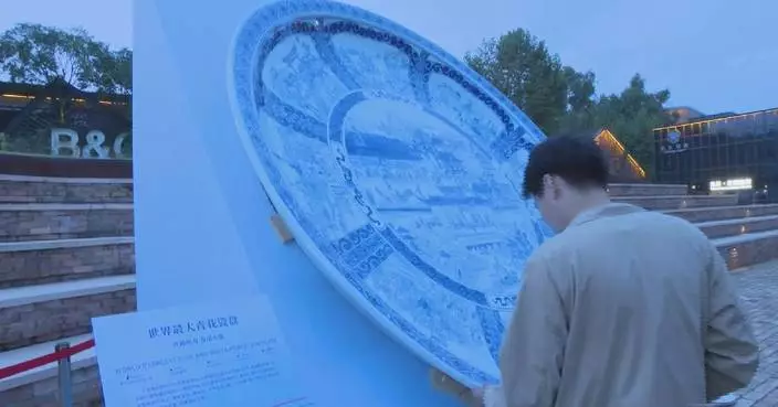 World&#8217;s largest blue-and-white porcelain plate certified in Jingdezhen