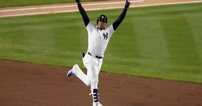 Soto, Stanton homers back Rodón as Yankees take advantage of wild Guardians to win ALCS opener 5-2