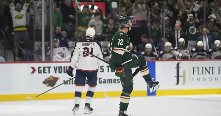 Wild hang on to beat Blue Jackets 3-2 in opener behind Boldy, Eriksson Ek and Gustavsson