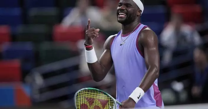 Frances Tiafoe yells a string of curses at a Shanghai Masters chair umpire after a loss