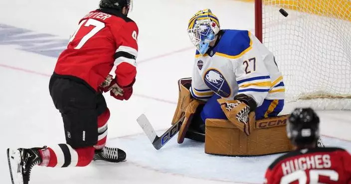 Cotter scores as Devils beat Sabres 3-1 to sweep season-opening series in Prague