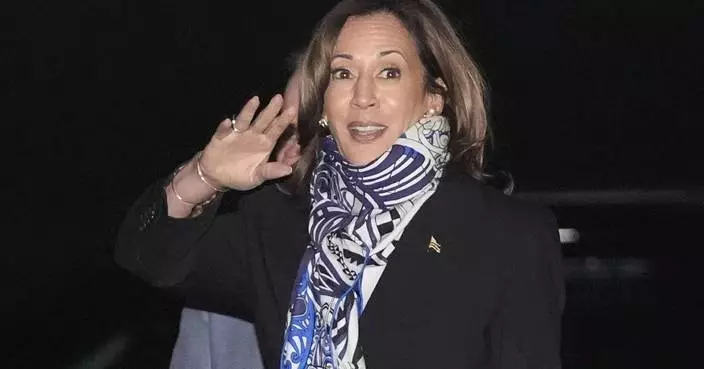 The Latest: Harris to visit Michigan while Trump heads to Georgia