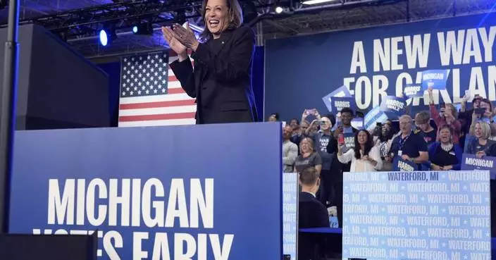 Harris is making a campaign push in Michigan and Georgia, with assists from singers Lizzo and Usher