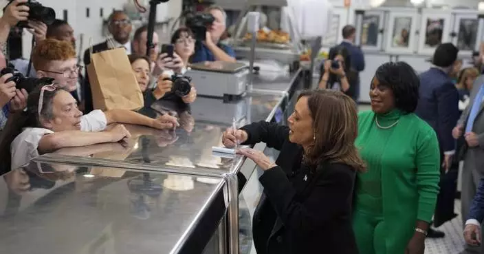 Harris hits a Philadelphia deli famous for being a political hotspot ahead of townhall