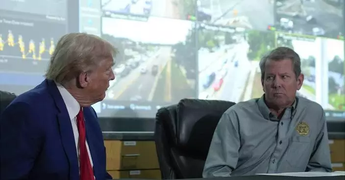 Donald Trump and Georgia Gov. Brian Kemp use hurricane recovery to make first appearance together