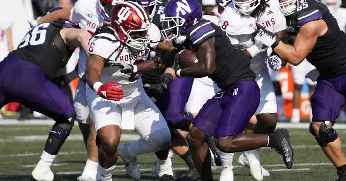 Rourke helps No. 23 Indiana stay unbeaten with 41-24 victory over Northwestern