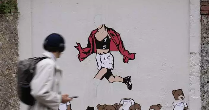 Vandals deface a mural in Italy depicting a survivor of Oct. 7 attack