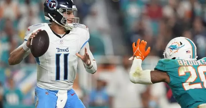 Mason Rudolph leads Titans to first win of season, 31-12 over Dolphins after Will Levis is injured