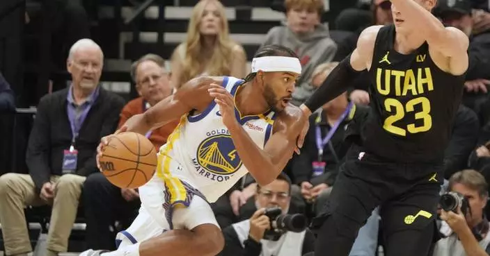 Buddy Hield scores 27 points to help the Warriors coast past the Jazz, 127-86