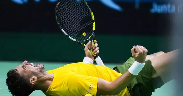 Wins by Kokkinakis and Fritz leave Australia and the US tied at the Davis Cup quarterfinals