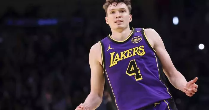 Dalton Knecht scores 37 with rookie record-tying 9 3-pointers, leading Lakers past Jazz 124-118