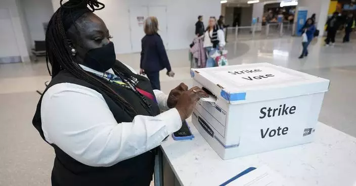 Charlotte airport workers strike at outset of busy Thanksgiving travel week