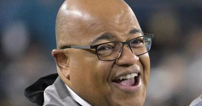 NBC's Mike Tirico calls Eagles-Rams game after suffering Achilles injury last Monday