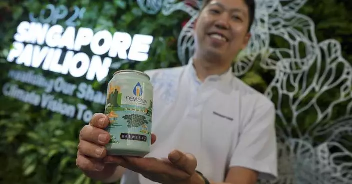 At UN climate talks, "sewage" beer from Singapore highlights water scarcity and innovations