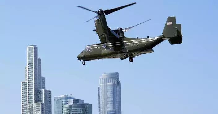 Osprey ferrying White House staff in New York grounded due to safety issue, witness reports flames