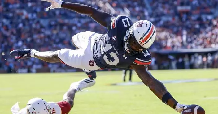 Thorne throws for career-high 5TDs and Auburn dismantles UL Monroe 48-14