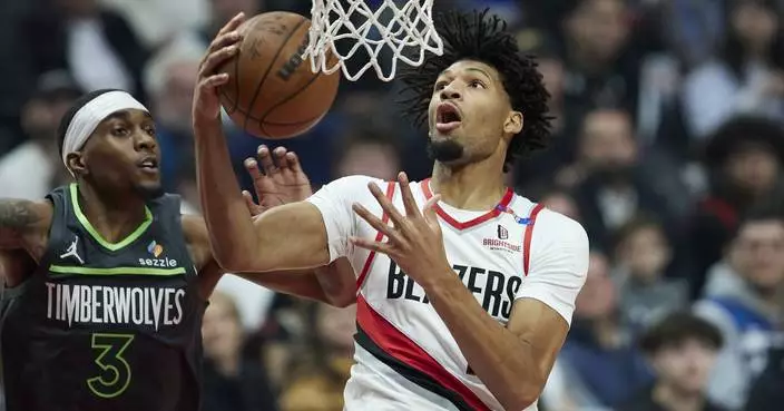 Sharpe and Clingan power the Trail Blazers to a 106-98 victory over the Timberwolves