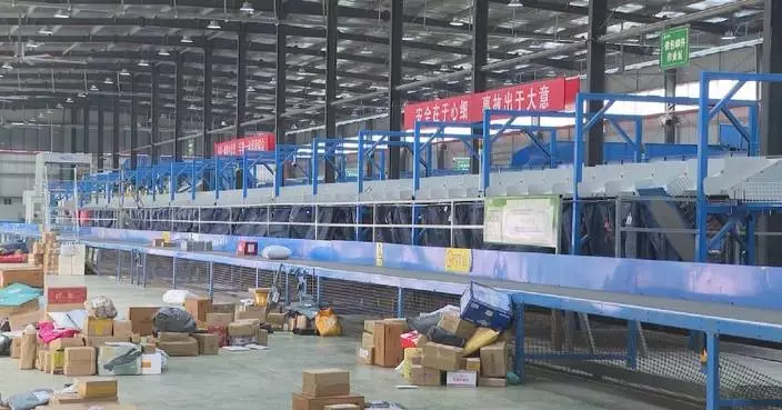 China's express delivery volume reaches record high during "Double 11" shopping spree